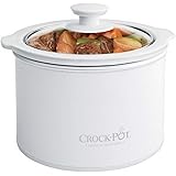 Crock Pot 1 to 1/2 Quart Round Manual Slow Cooker, White (SCR151 WG)