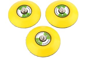 Ouya 3PCS 3" Hook and Loop Backing Pads M6 Threads Polishing Buffing Plate for Dual Action Car Polisher (3 Inch, M6 Thread)