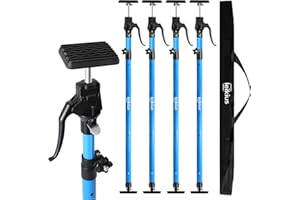 LEIKIUS Cabinet Jacks for Installing Cabinets, Heavy Duty Third Hand Support Pole,Drywall Jack,Premium Dust Barrier Pole,Telescopic Adjustable Support Pole For Celling Extend from 49.2 to 114.2 inches 4PC