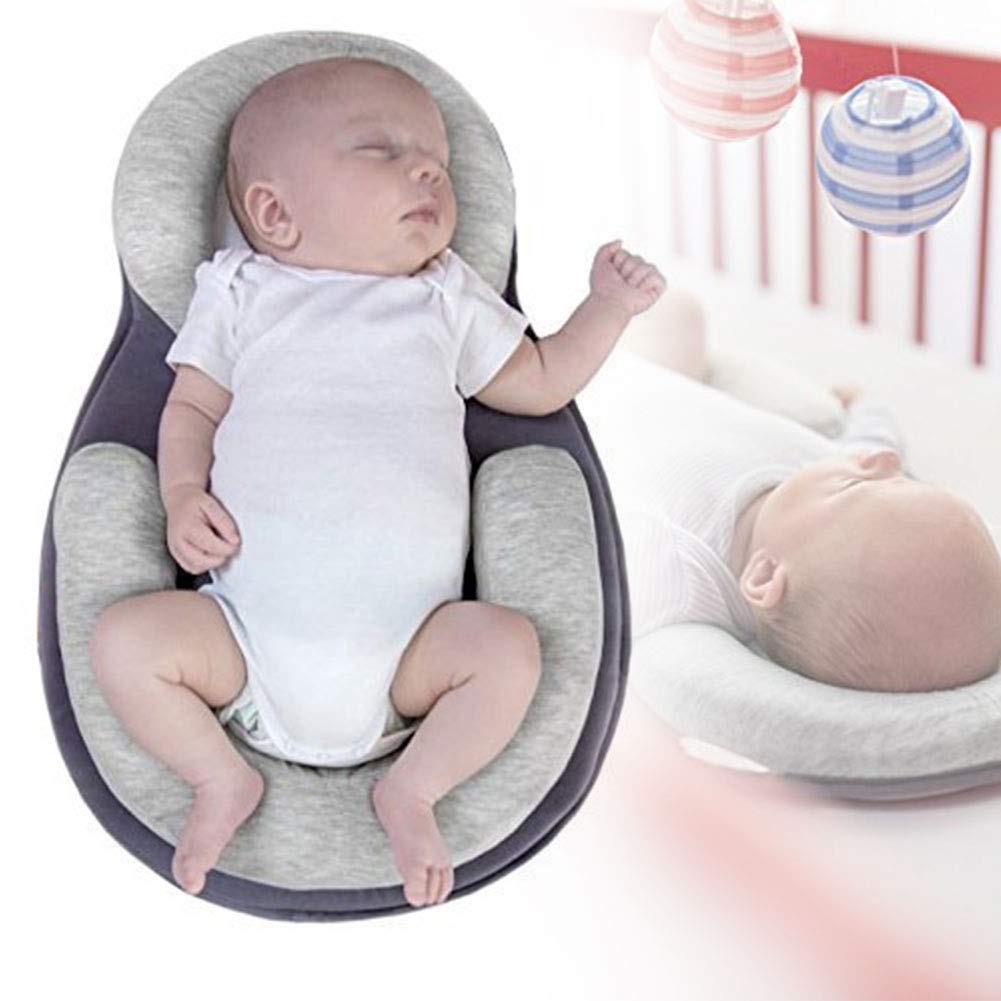 Baby Pillow,Head Support Portable Baby Bed Mattress for Newborn Baby
