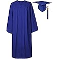 GraduatePro Matte Graduation Cap and Gown Class of 2025 Set Bulk with Tassel for High School & College 12 Colors