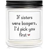 Sister Candle Gifts, Funny Sister Birthday Gifts - Happy Birthday Gift for Sisters from Sisters Brother, Handmade Candle Gift 7oz