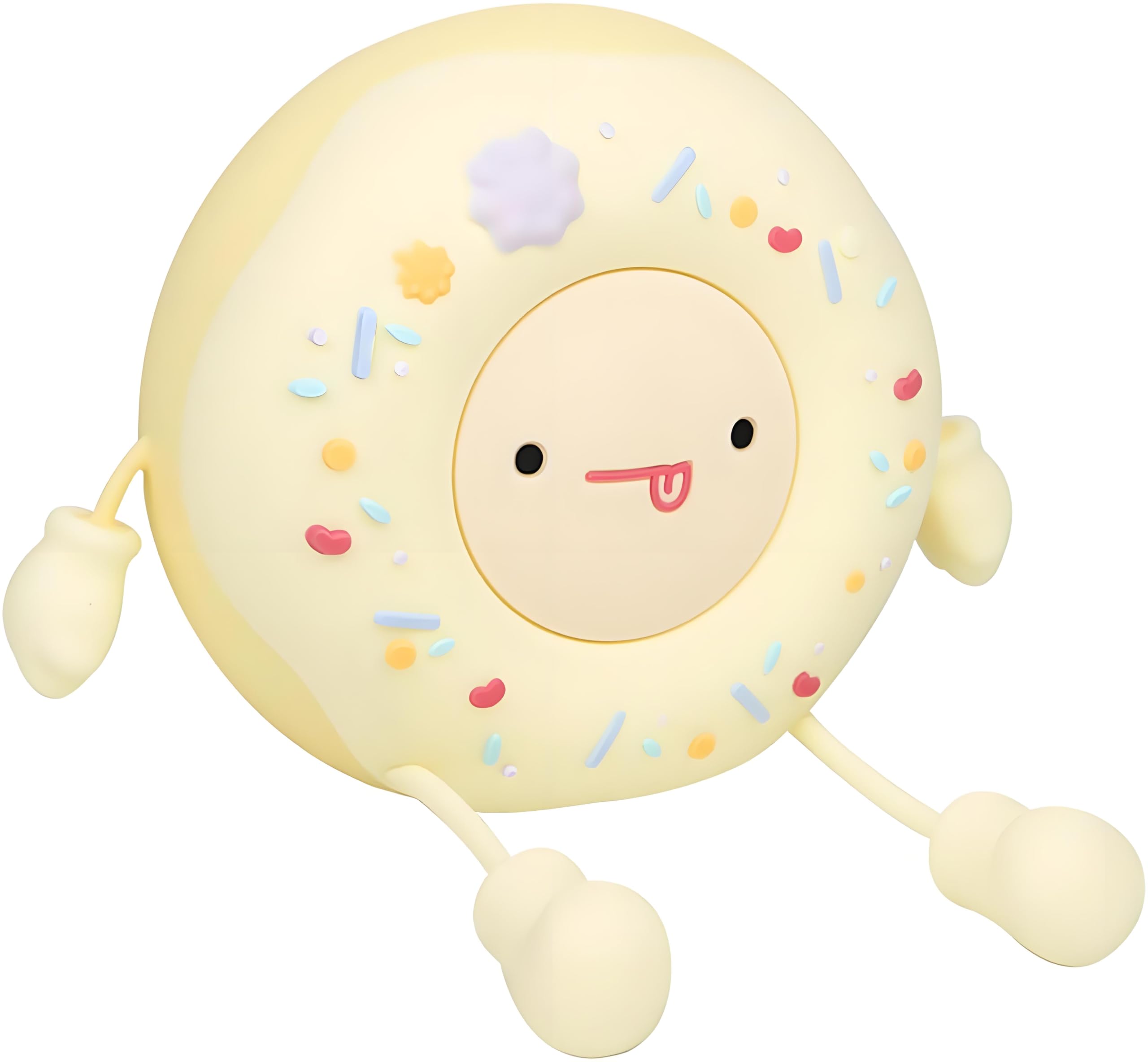 Ipalmay Cute Donut Night Light for Kids, Silicone Nursery Nightlight, Touch Control USB Rechargeable Lamps Breastfeeding Sweet Kawaii Dorm Room Decor Gift Baby Kids Girls Teens