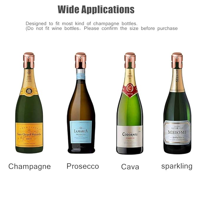 Tapón para botella de champán, 4 unidades, acero inoxidable ...