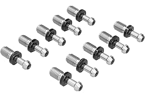 LONGZHUO 10Pcs Pull Stud Retention Knob, 45° Metal CNC Tool Holder Accessory Set Kit Retention Knob Tool Pull Stud Holder for HAAS