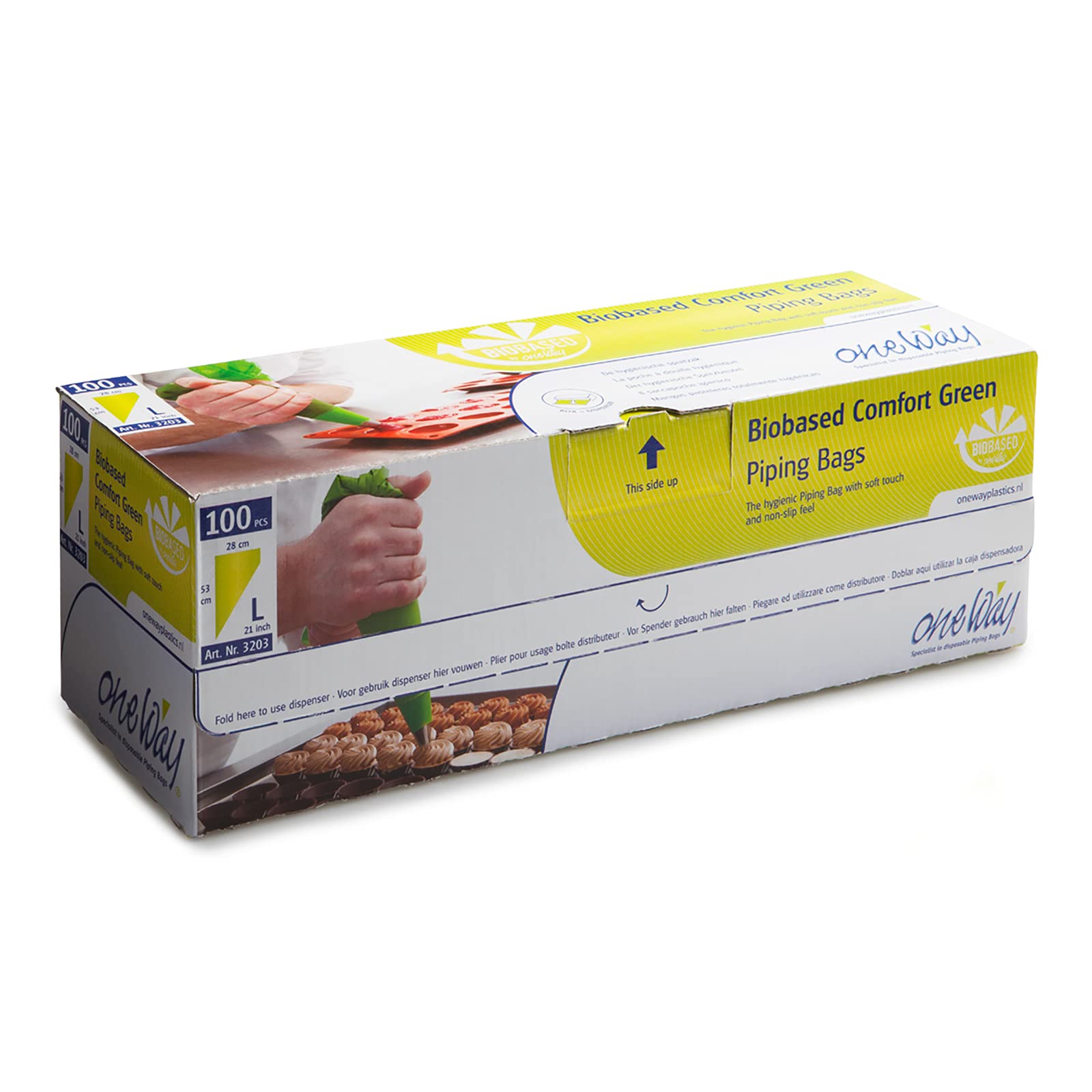 One Way 81738 BIOBASED Comfort Green Piping Bag, Sugar Cane