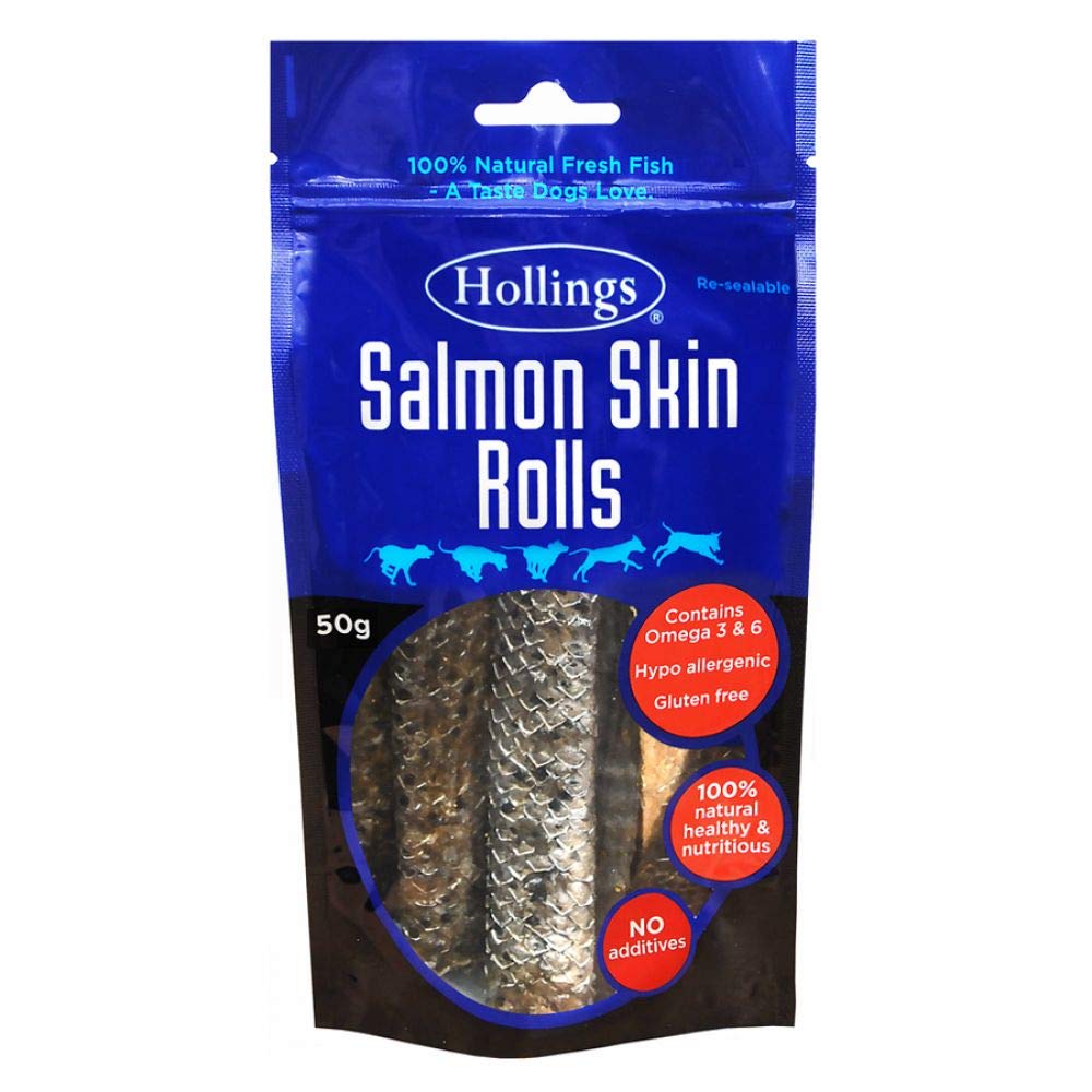 Hollings Salmon Skin Rolls 50g Amazon.co.uk Pet Supplies