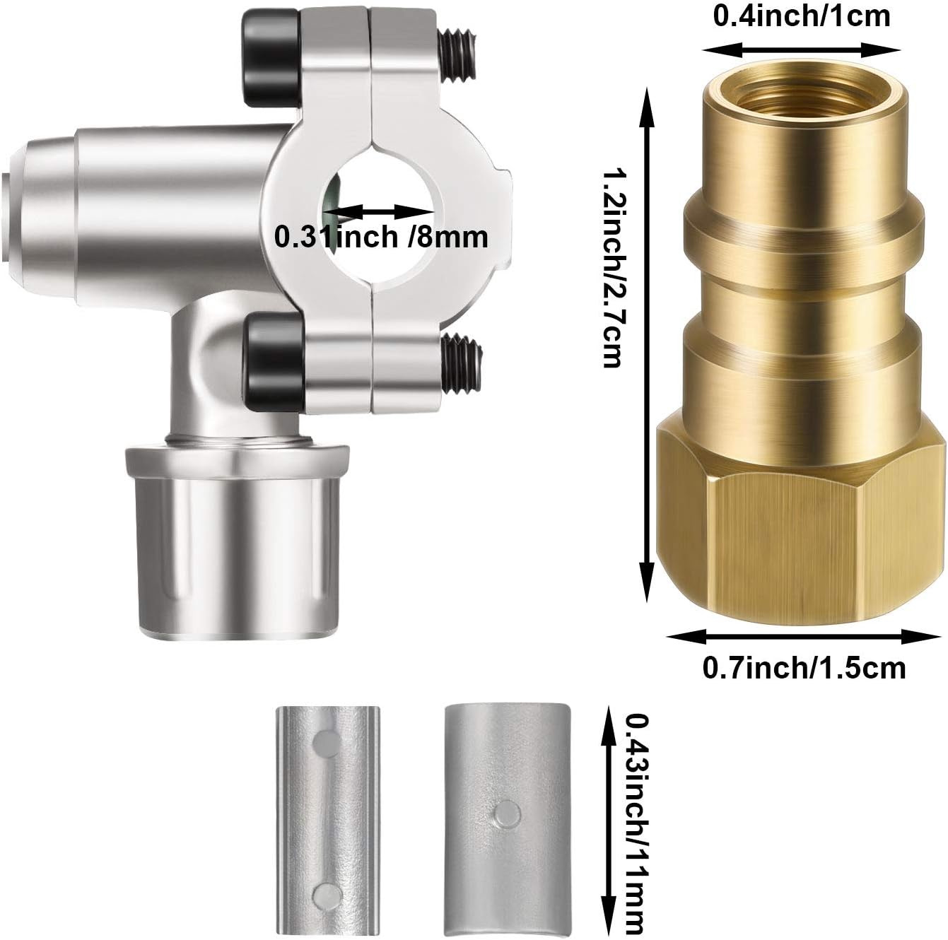 A/C Retrofit Valve with Dust Cap Converts R12 to R134a Fit 7/16 Inch Low Side Port BPV-31 Bullet Piercing Tap Valve Replace for AP4502525, BPV31D, GPV14, GPV31, GPV38, GPV56, MPV31: Automotive