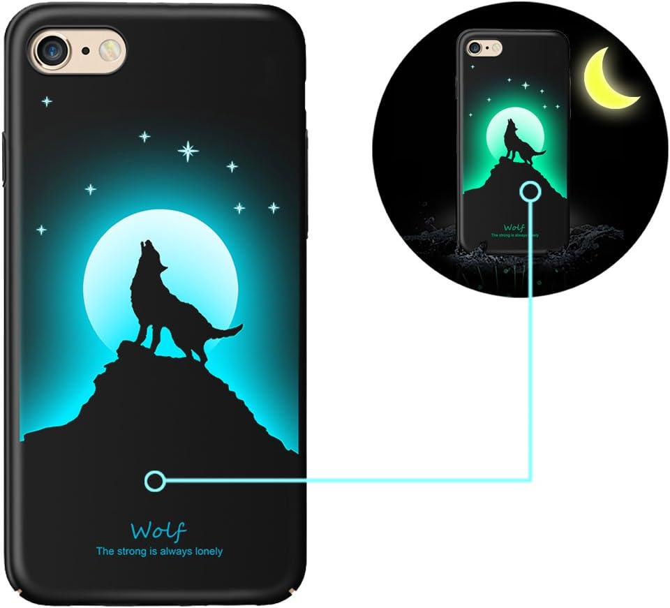 Bestsky iPhone 7 Case, iPhone Cases, Fluorescent Light Bright Shock Resistant Anti Fingerprint Anti Scratch Light as a Feather Hard PC Protective Case for 7/8