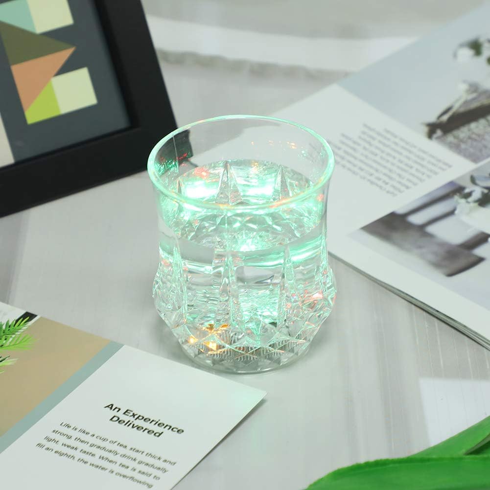 IBLUELOVER Flash Light Up Cups Luminous Liquid Sensor LED Wine Glasses Multi-Color Light Up Drink Beer Cup Bar Wedding Clubs Parties Christmas Halloween Decoration - Image 5