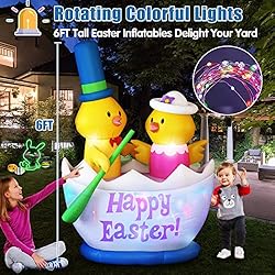 Danxilu 6 Foot Easter Inflatable Two Chicks