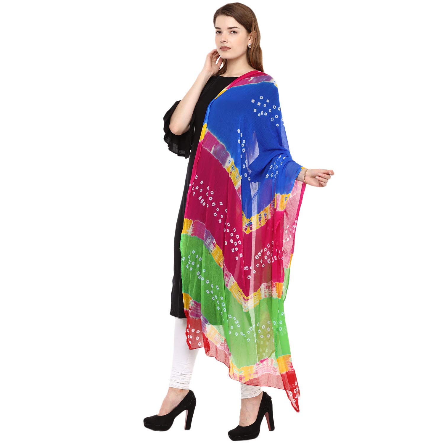 veera paridhaan women's multicolor printed naznin dupatta