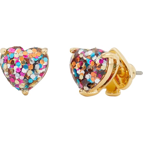 Amazon.com: kate spade new york My Love Heart Studs, Blue, One