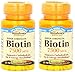 Sundown Naturals Super Strength Biotin 7500 Mcg Tablets, 75 Count (2 X 75 Count Bottles)