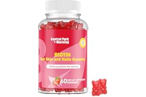 Central Park Morning Biotin Gummies for Hair, Skin and Nails