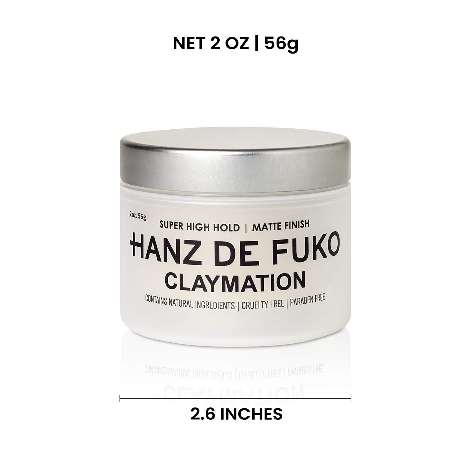 Hanz de Fuko Claymation- Premium Mens Hair Styling Clay with Matte Finish (2 oz) Cruelty Free : Beauty