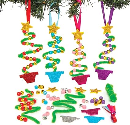 Amazon Com Baker Ross Ltd Christmas Tree Bead Decoration Kits