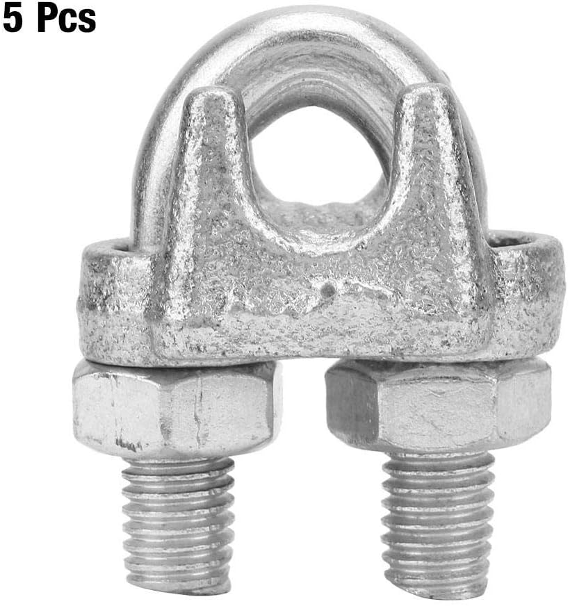 Pack of 5 Cable Clips Stainless Steel Clamp Cable Clamps Mounting Element (M10) - Image 3