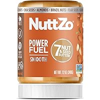 Natural NuttZo Power Fuel Smooth Mixed Nut Butter Spread | Cashews Almonds Brazil Nuts Flax Seeds Chia Seeds Hazelnuts Pumpki