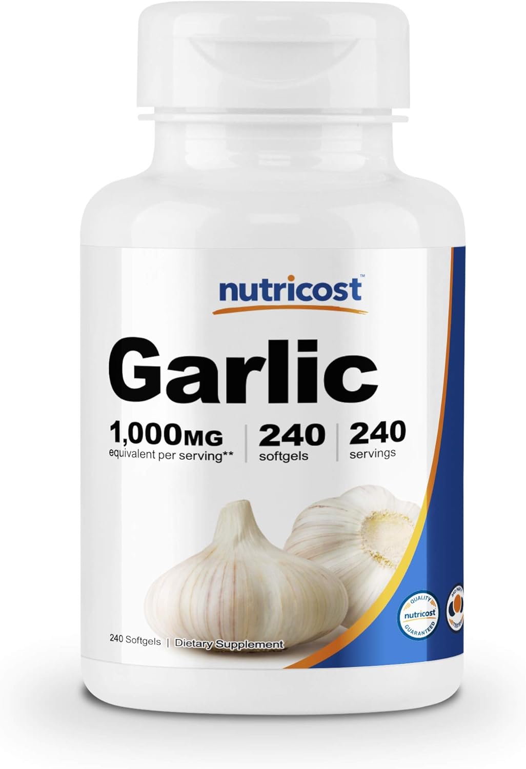 Nutricost Garlic 1000mg, 240 Softgels - Premium, High Potency, Gluten Free Garlic Supplement: Health & Personal Care