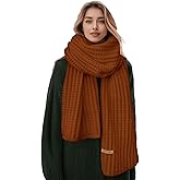 Boaisdus Winter Chunky Knit Scarfs Women's Thick Warm Knit Scarves Soft Long Chunky Knitted Scarf for Outddor Men & Women