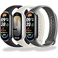 BABEJIA 3PCS Straps Compatible with Xiaomi Mi Band 9 and Xiaomi Mi Band 8, Soft Silicone Mi Band 9 Straps, Replacement Bands for Xiaomi Smart Band 9/8 Wristband, Breathable, Adjustable Length