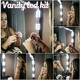 Make-up Vanity LED Kit / Mirror Kit, 10 LED Vanity Lights + Dimming Switch & LED provided by Samsung