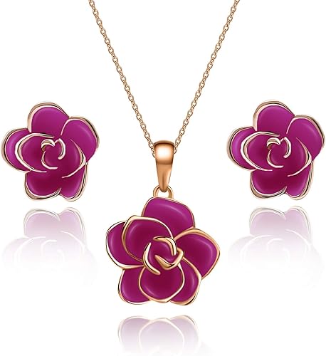 Amazon Chloeos バラ ピアス ネックレス セット レディース 人気 蔷薇 ローズ 花 スタッドピアス K18金rgp 大人 可愛い 金属アレルギー対応 結婚式 お呼ばれ 小顔 シンプル おしゃれ カジュアル 上品 母の日ギフト ギフトbox付き バラ パープル ネックレス 通販 Amazon Chloeos バラ ピアス ネックレス セット レディース 人気 蔷薇 ローズ 花 スタッドピアス K18金rgp 大人 可愛い 金属アレルギー対応 結婚式 お呼ばれ 小顔 シンプル おしゃれ カジュアル 上品 母の日ギフト ギフトbox付き バラ パープル ネックレス 通販