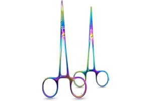 Rainbow Titanium Fishing Forceps, Stainless Steel, Multi-Coloured