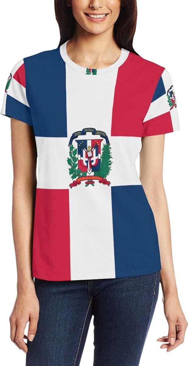 Camiseta de manga corta con diseño de bandera de la República