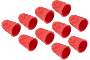 PATIKIL 0.71x1.1 Inch Rubber Finger Tips, 10 Pack Silicone Thumb Fingertip Protector Covers Guard Pads Thimble Grips for Offi