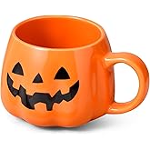FANFX 13oz Halloween Pumpkin Mug, Ceramic Halloween Pumpkin Pattern Mug, Coffee Mugs halloween Birthday Tabletop Drinks Adult Gift Children Gifts Women Gifts