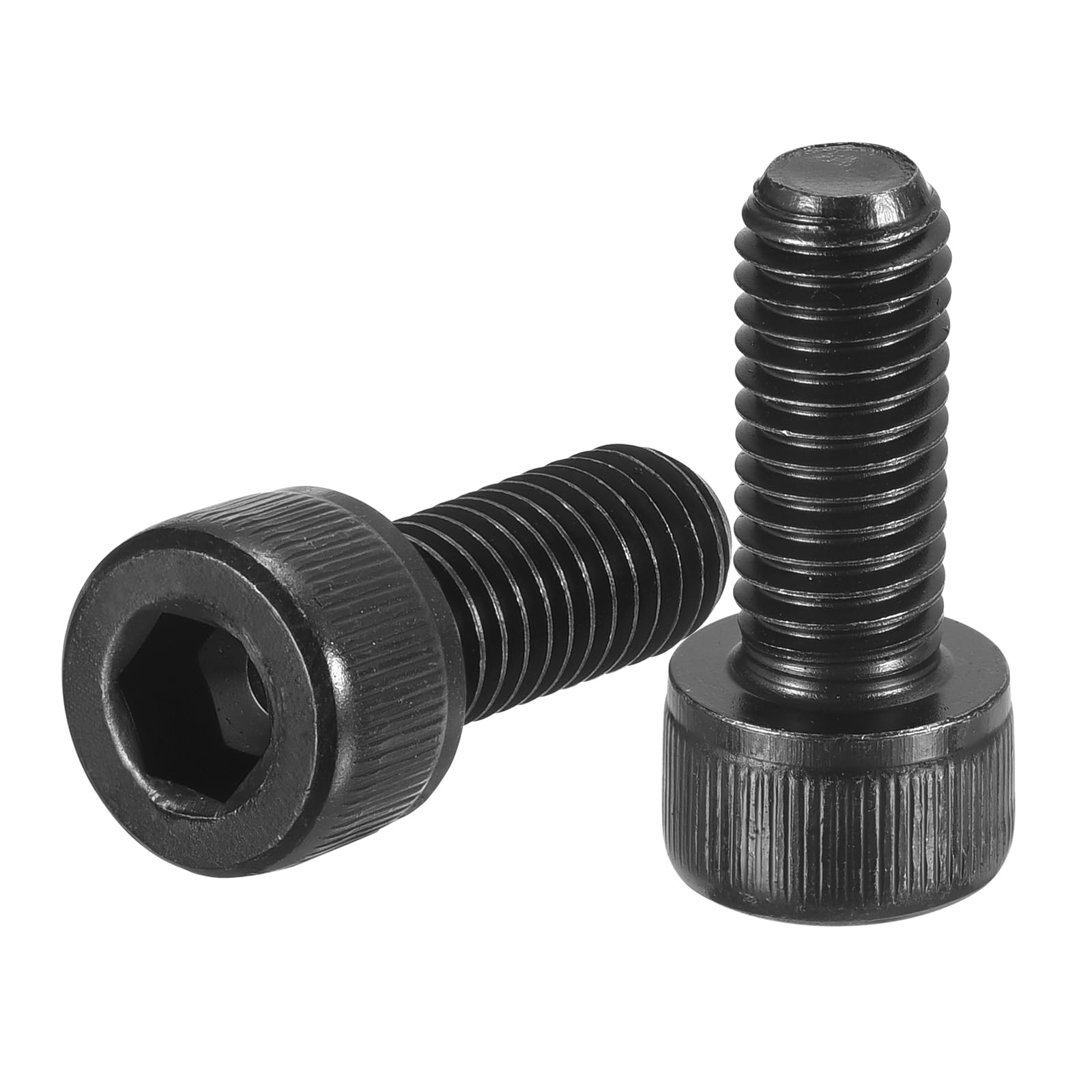 uxcell Hex Socket Bolts (M8-1.25x20), Grade 12.9 Carbon Steel Hex Socket Drive Screws, Black, 40 Pcs