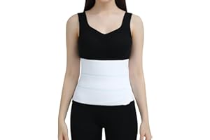 CANMIUS Abdominal Binder Post Surgery Tummy Tuck Belt For Women & Men, Postpartum Belly Band Compression Stomach Wrap, Skin Friendly, Breathable - (45" - 60") 3 Panel - 9" High