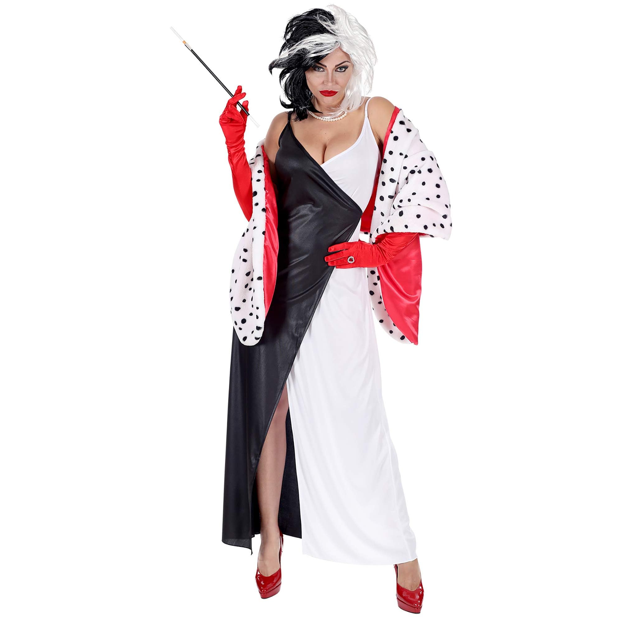 Widmann Fancy Dress Costume Womens Ladies Evil Cruella Halloween Adult Outfit M