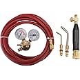 BTSHUB 5 Pcs Air Acetylene Kit, Torch Kit Swirl, Including1 Acetylene Regulator CGA 200 Weld Gas Welder, Standard Hose, and Fitting