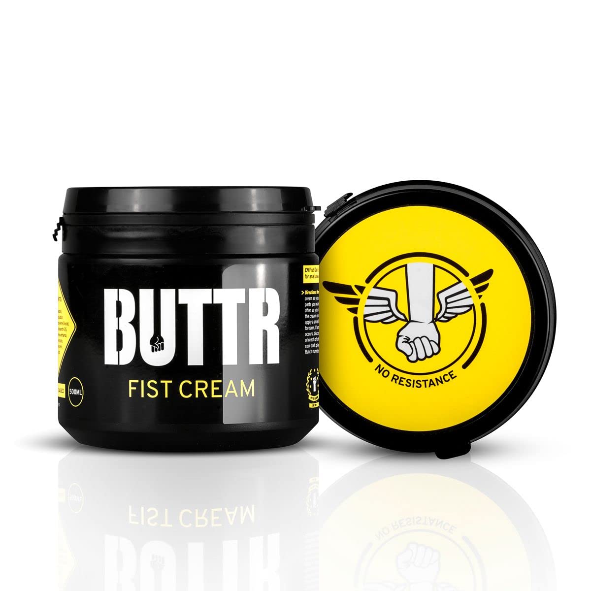 BUTTR Fisting Cream (500ml) Silicone Based Lubricant, Smooth and Thick Cream for Hard Penetration, Perfume-Free in White, Protects Against Injuries, Extra Skin-Friendly, with Instructions