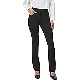 VIMPEP Women’s Classic Yoga Dress Pants Mid Rise Straight Soft Feeling Pull On Stretchy Work Pants for Casual Slacks 2202