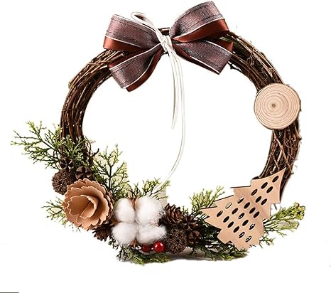 Topgrowth - Guirnalda para puerta de Navidad o ventana colgante de