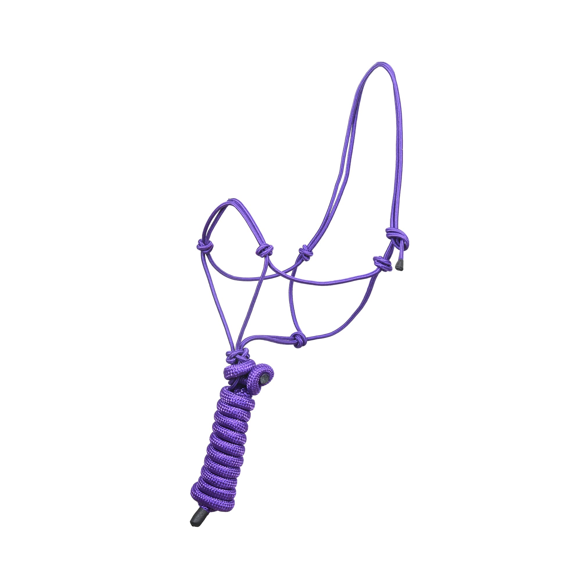 SIE Rope Halter for Horses with 8 ft Lead Rope 4 knot Horse Halters (Purple)