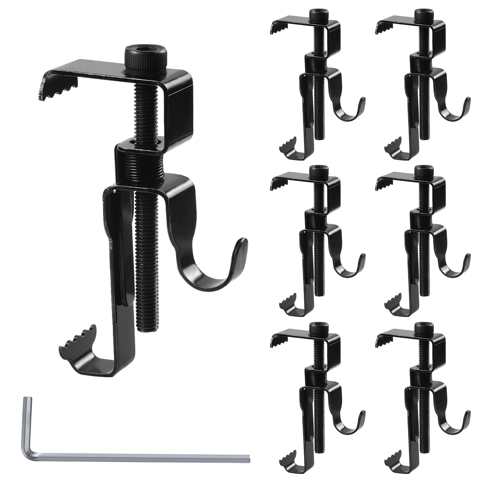 6PCS Stainless Steel Brick Hangers - No Drill, No Nail Holes, No Screws, No Wall Damage - Outdoor Hanging Hooks