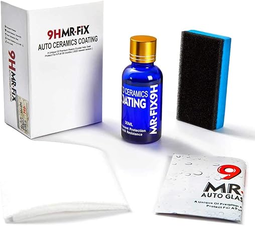 Amazon Zmart Mr Fix 液体セラミックコート 超疎水性ガラスコーティング H9硬度 アンチスクラッチ カーポリッシュ オートバイ ペイント オリジナル日本語説明書つき コーティング剤 車 バイク