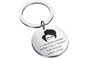FAADBUK IT Crowd Inspired Keychain Moss Fans Gift Moss Quote Gift I Like Being Weird