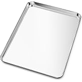 Baking Sheet, Yododo Stainless Steel Baking Pans Tray Cookie Sheet Toaster Oven Tray Pan Cookie Pan, Non Toxic & Healthy, Superior Mirror Finish & Rust Free, Easy Clean & Dishwasher Safe - 23½ inch