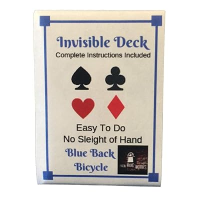 London Magic Works Invisible Deck Plus 25 Tricks; Become an Expert Magician Today! Blue