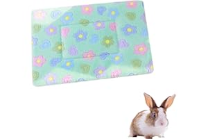 12 x 14in Rabbit Bed, Small Animals Concave Bed Padded, Soft Bunny Beds Plush Mat, Winter Warm Cuddle Cushion with Cotton, Lo