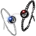 EAOYAO Long Distance Touch Bracelets, Couples Bracelets, Remote Smart Matching Couples Bracelet for Couples Suitable for Long Distance Relationship Girlfriend Boyfriend Xmas Gifts