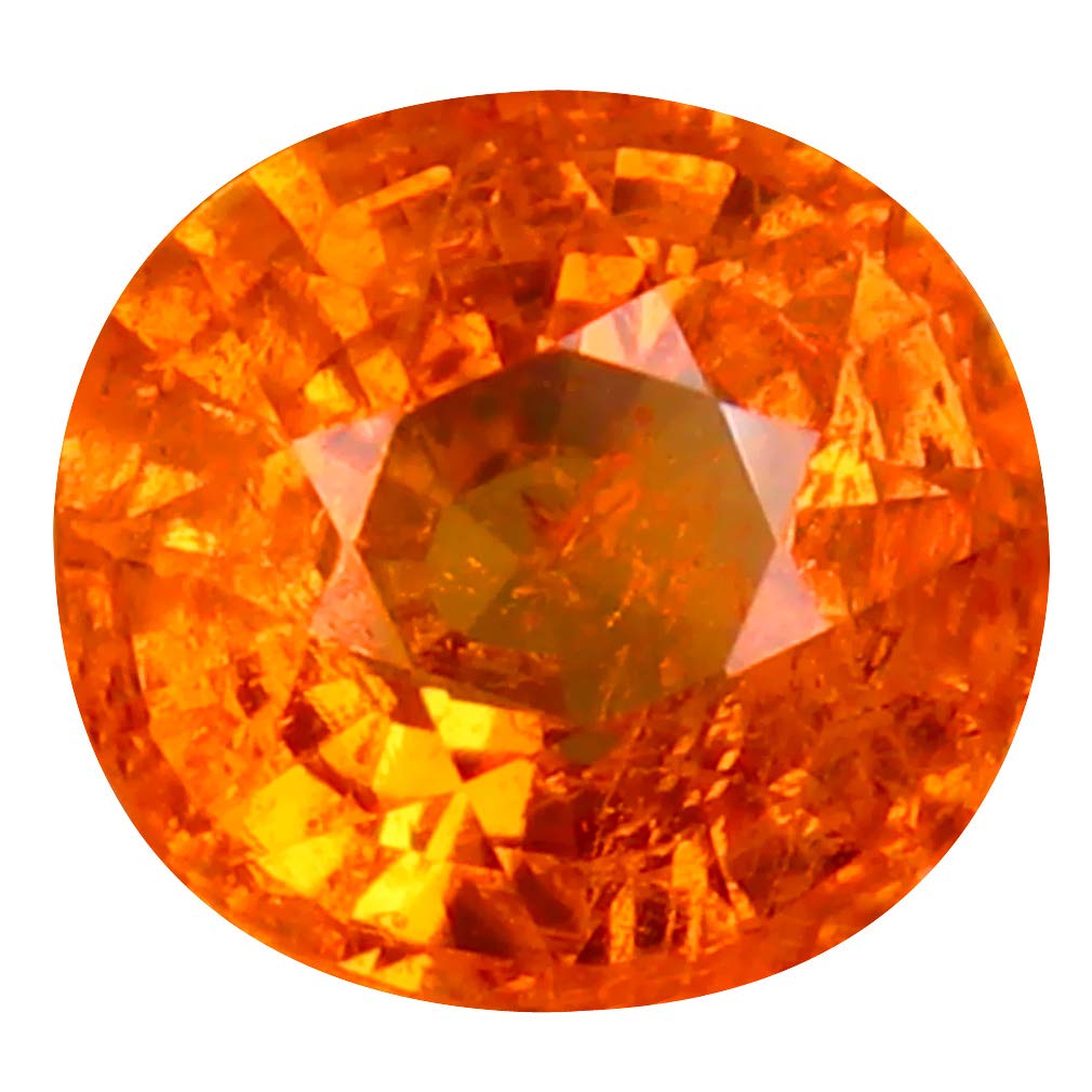 1.89 ct Oval Cut (7 x 7 mm) Namibian Fanta Orange Spessartine Natural Loose Gemstone