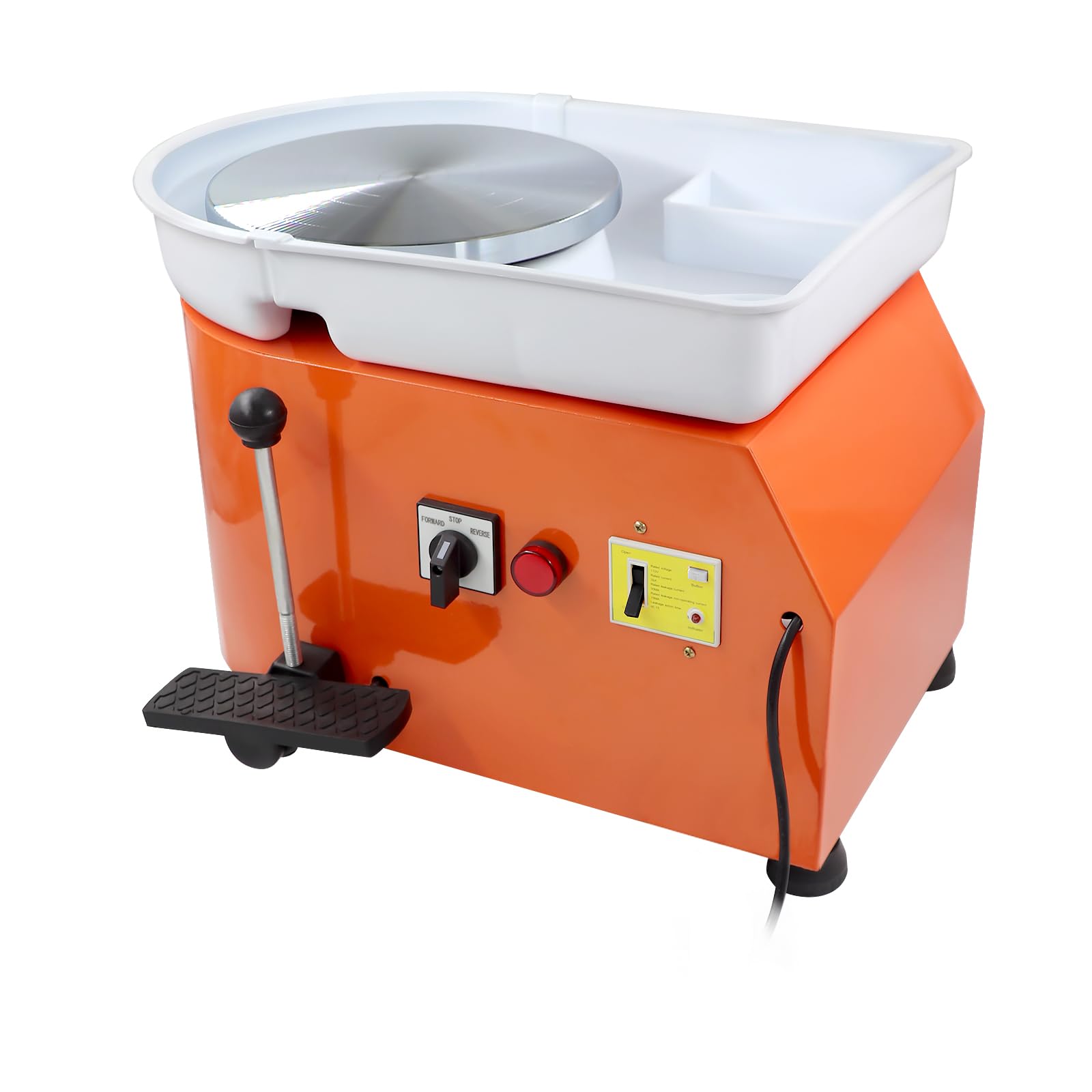 350W Electric Pottery Wheel-25cm Turntable Potters Wheel for Adults Ceramic Forming Machine with Adjustable Speed Pedal and Handle for Children Beginners DIY Clay Art