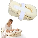 Rootling Baby Feeding Pillow, Anti Overflow Feeding Pillow for Reducing Spit-Up, Safety Nursing Pillow, Baby Lounger Reflux Wedge Breastfeeding, Removable top and Bottom